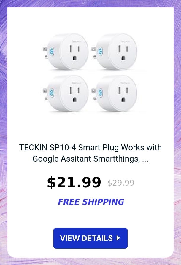 TECKIN SP10-4 Smart Plug Works with Google Assitant Smartthings, ...