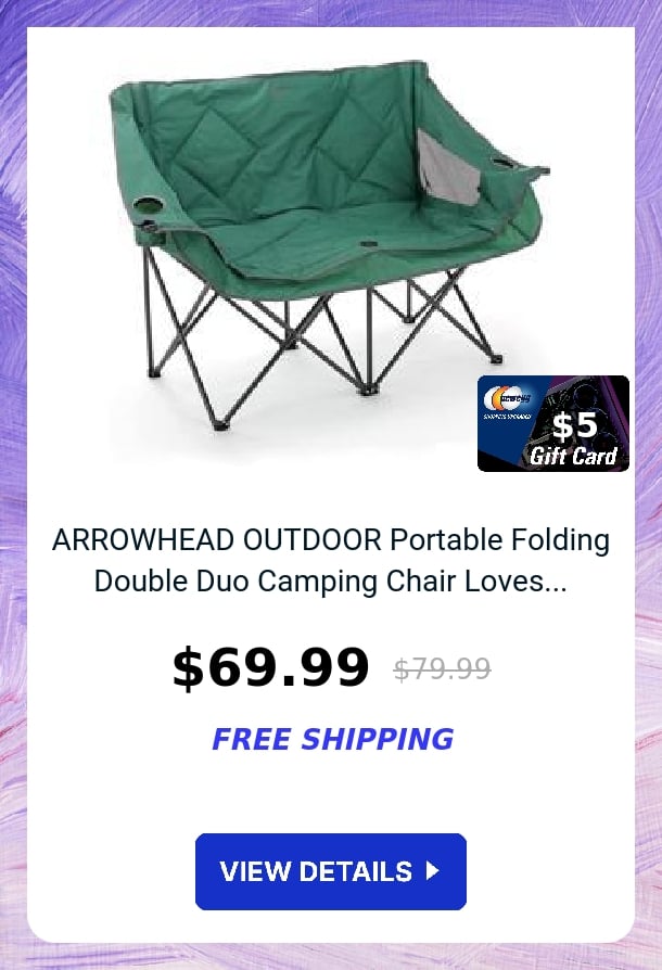 ARROWHEAD OUTDOOR Portable Folding Double Duo Camping Chair Loves...