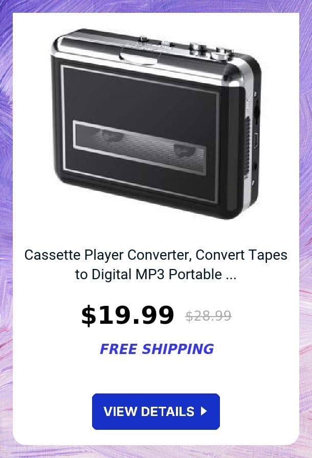 Cassette Player Converter, Convert Tapes to Digital MP3 Portable ...