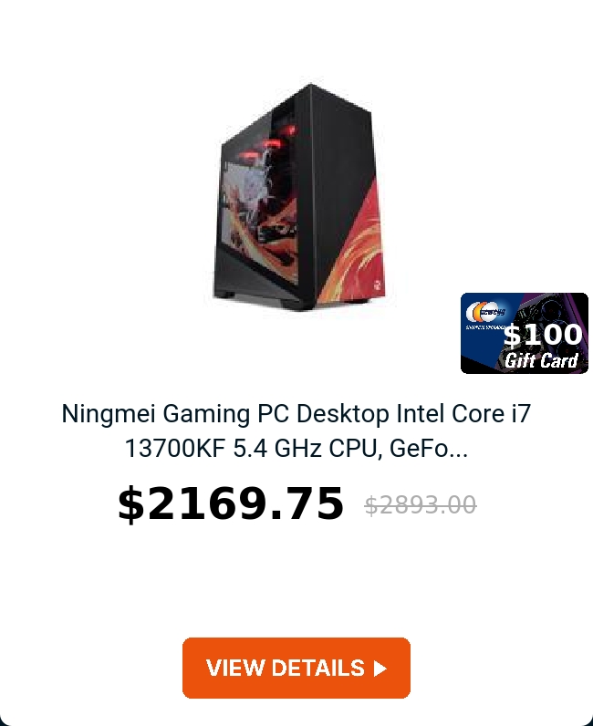 Ningmei Gaming PC Desktop Intel Core i7 13700KF 5.4 GHz CPU, GeFo...