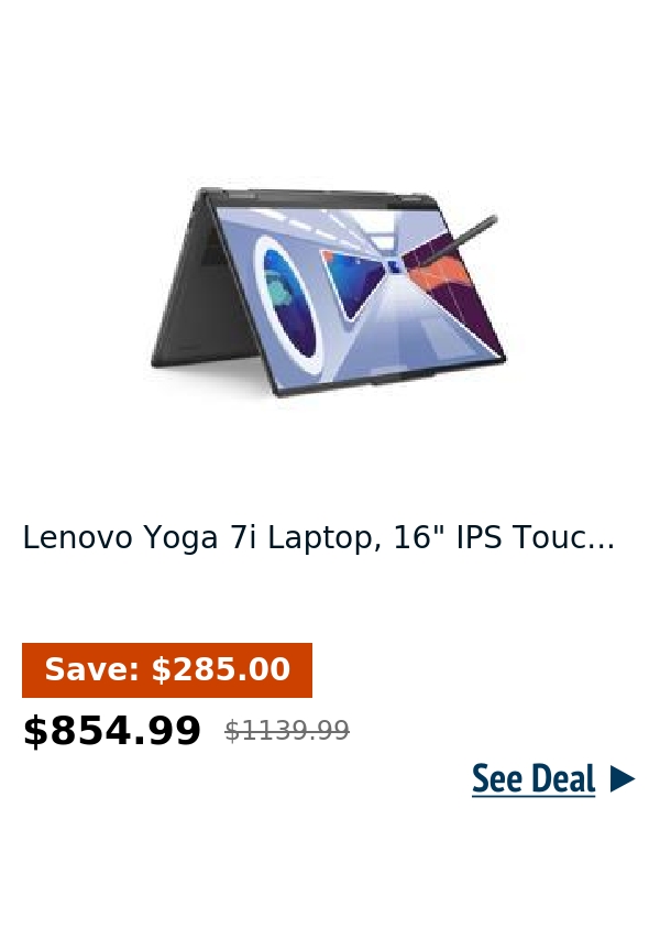 Lenovo Yoga 7i Laptop, 16