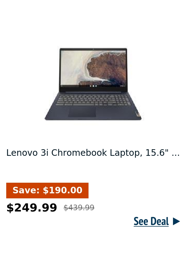 Lenovo 3i Chromebook Laptop, 15.6