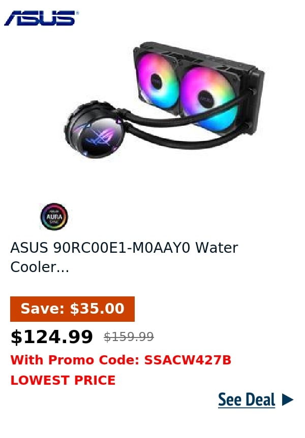 ASUS 90RC00E1-M0AAY0 Water Cooler...