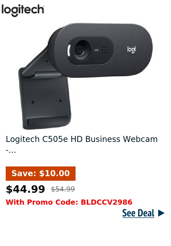 Logitech C505e HD Business Webcam -...