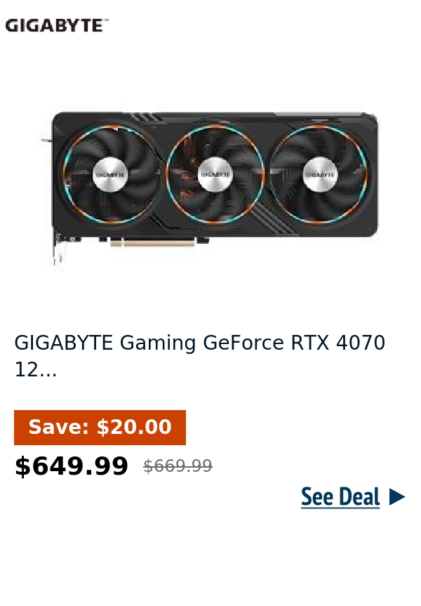 GIGABYTE Gaming GeForce RTX 4070 12...