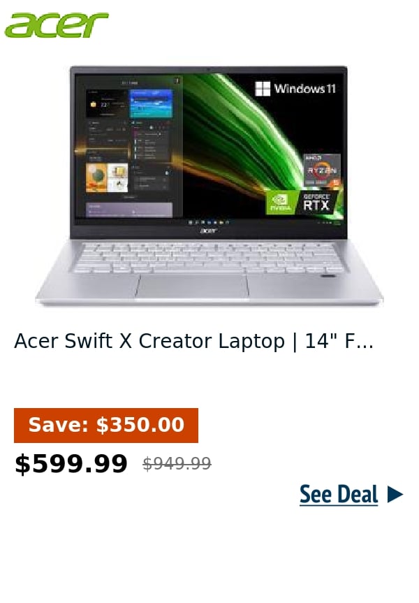 Acer Swift X Creator Laptop | 14