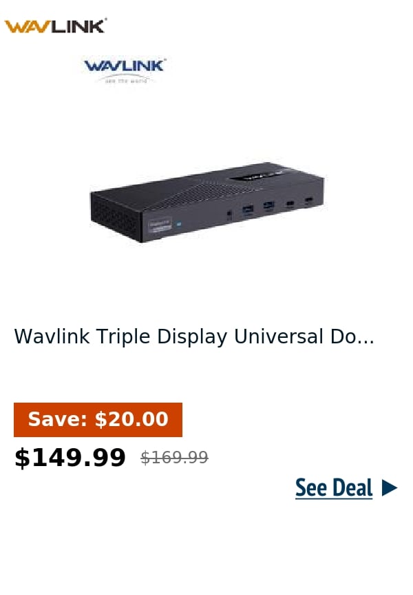 Wavlink Triple Display Universal Do...