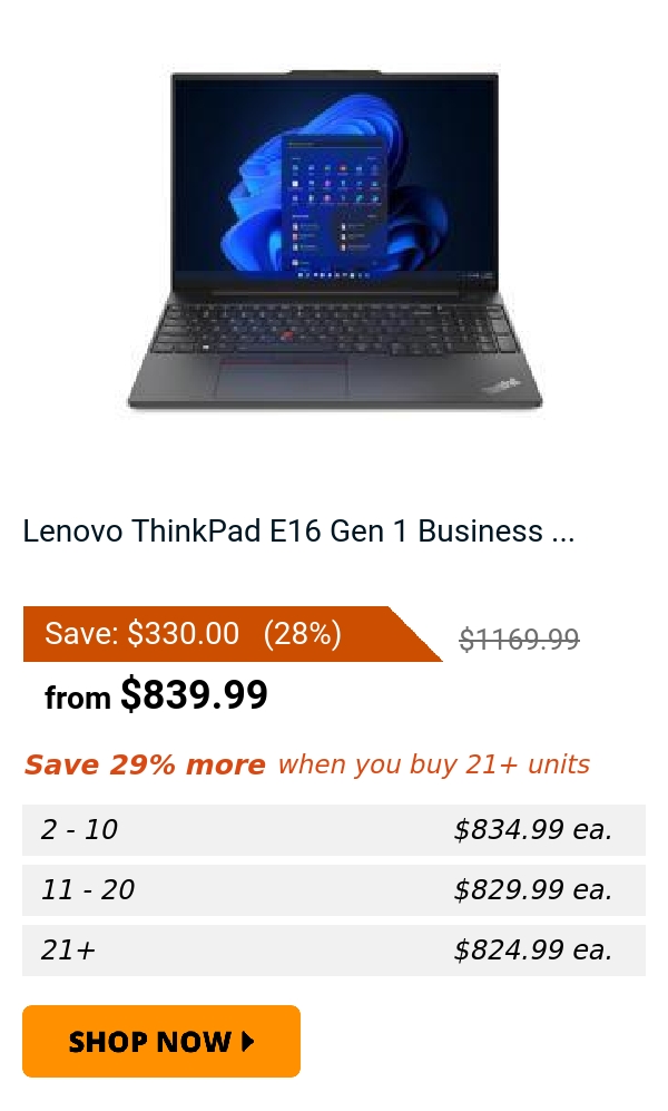 Lenovo ThinkPad E16 Gen 1 Business ...