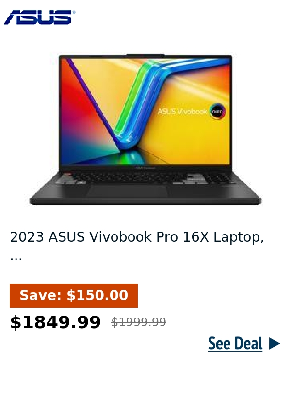 2023 ASUS Vivobook Pro 16X Laptop, ...