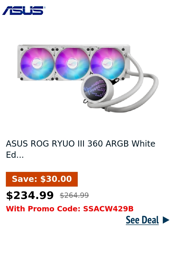 ASUS ROG RYUO III 360 ARGB White Ed...