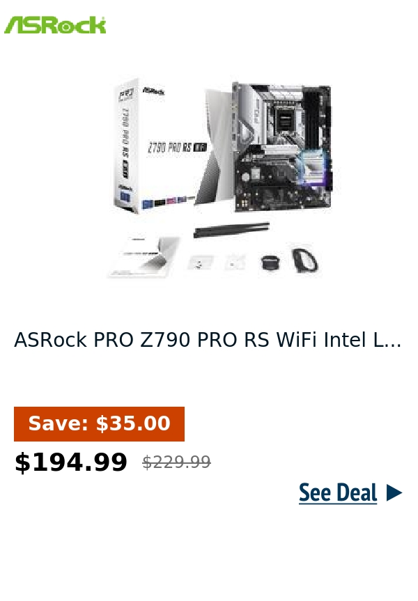 ASRock PRO Z790 PRO RS WiFi Intel L...