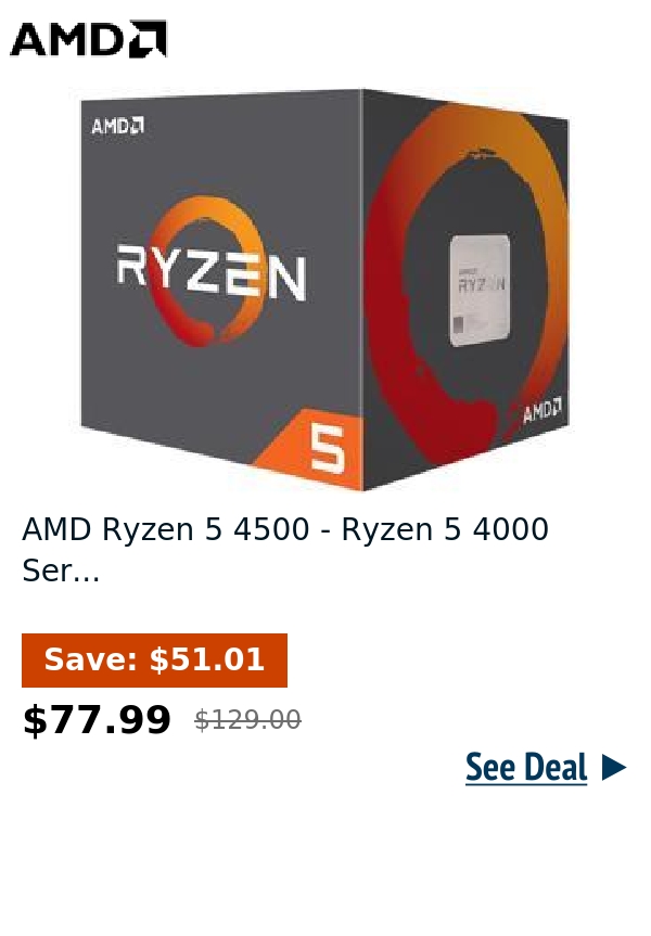 AMD Ryzen 5 4500 - Ryzen 5 4000 Ser...