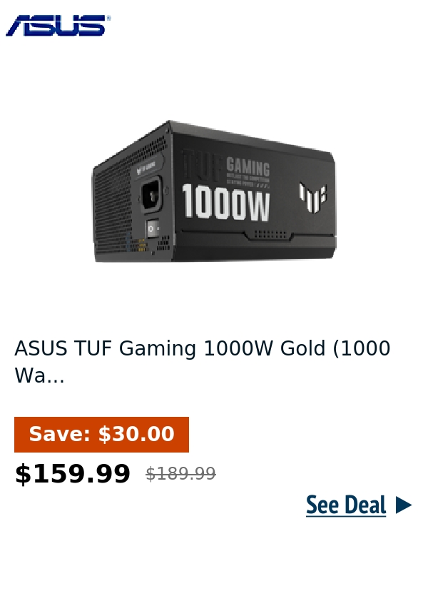 ASUS TUF Gaming 1000W Gold (1000 Wa...