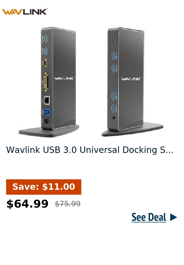 Wavlink USB 3.0 Universal Docking S...