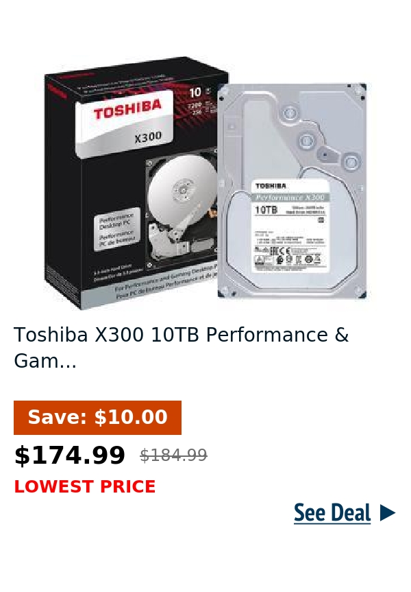 Toshiba X300 10TB Performance & Gam...