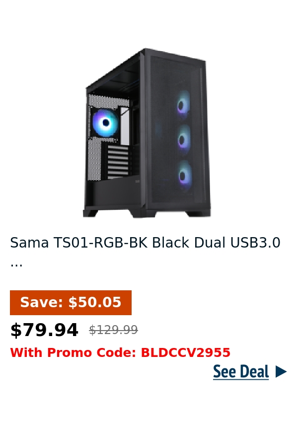 Sama TS01-RGB-BK Black Dual USB3.0 ...