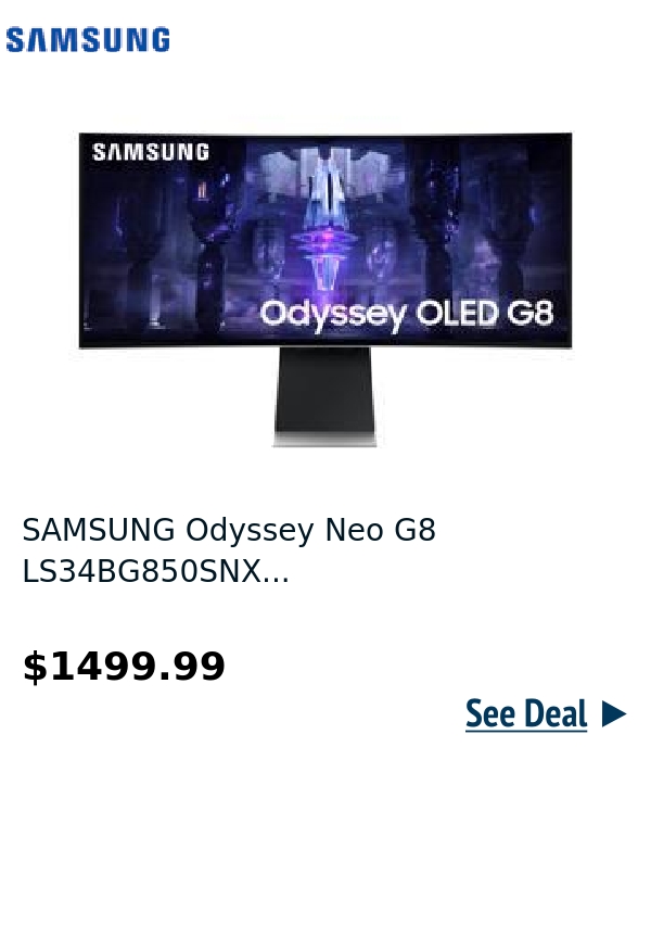 SAMSUNG Odyssey Neo G8 LS34BG850SNX...