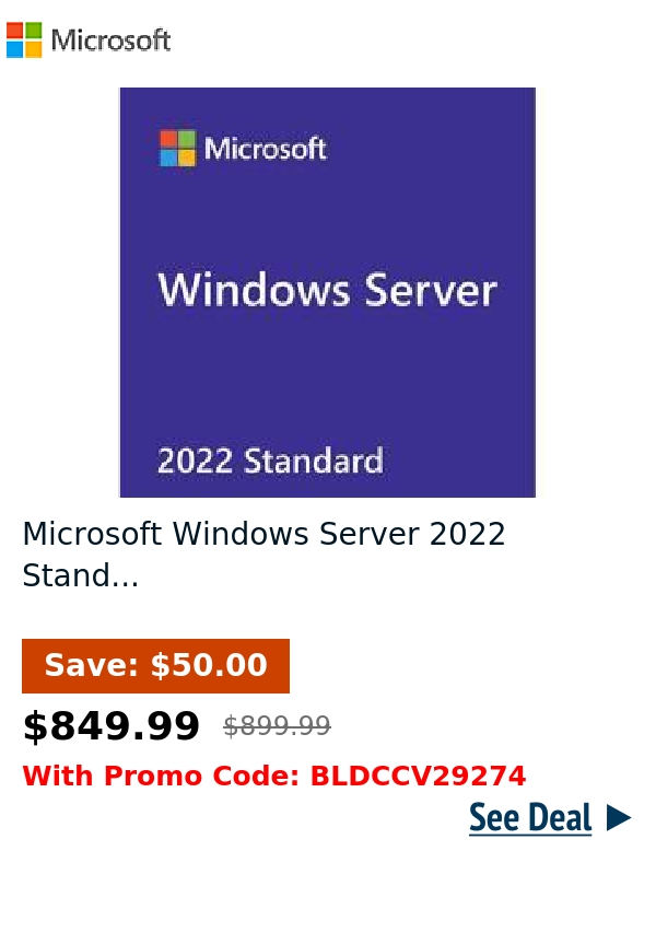 Microsoft Windows Server 2022 Stand...