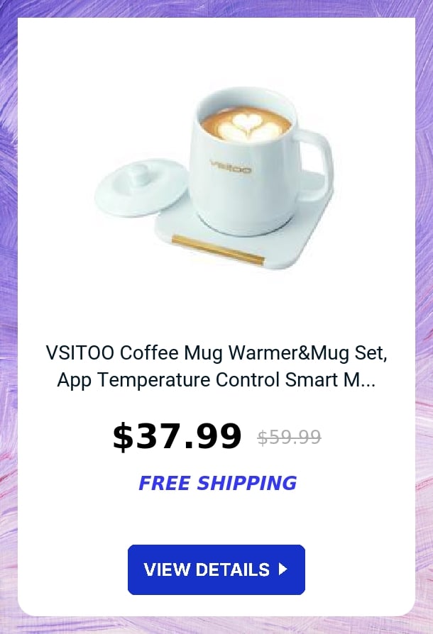 VSITOO Coffee Mug Warmer&Mug Set, App Temperature Control Smart M...