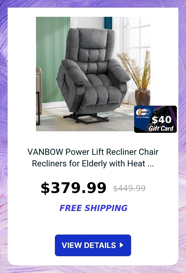 VANBOW Power Lift Recliner Chair Recliners for Elderly with Heat ...