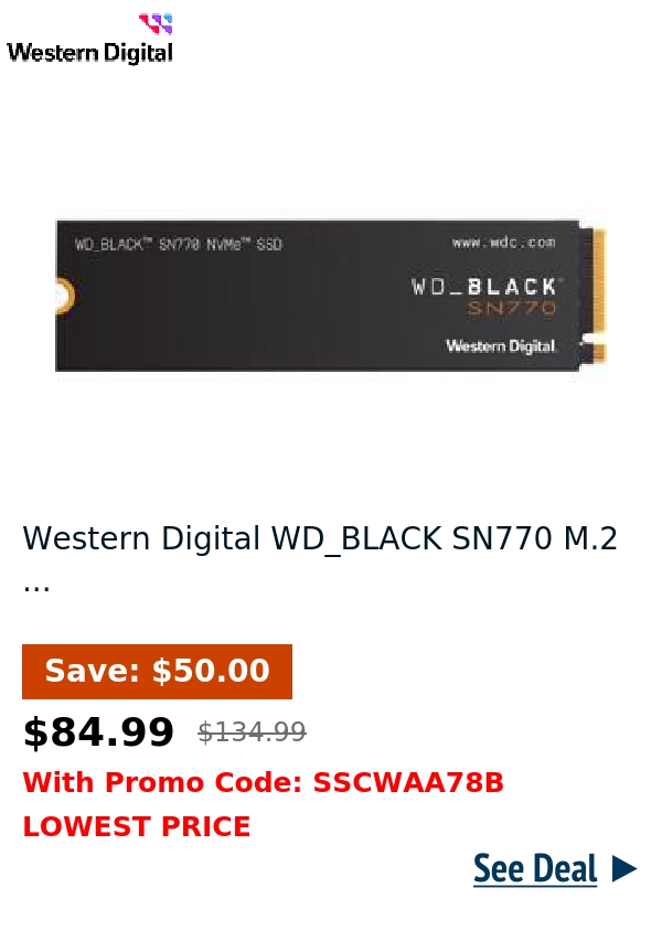 Western Digital WD_BLACK SN770 M.2 ...