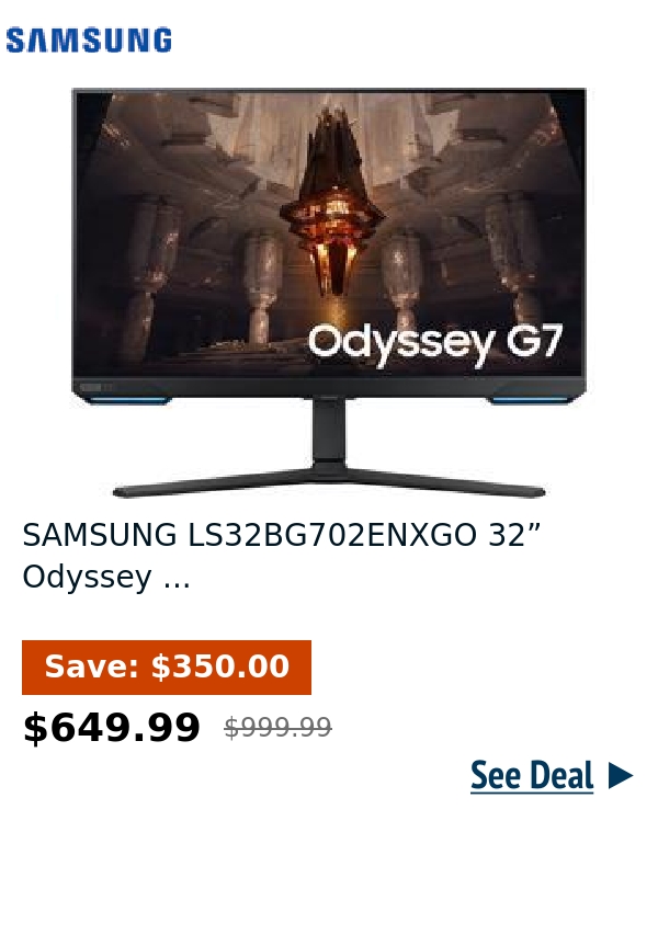 SAMSUNG LS32BG702ENXGO 32” Odyssey ...