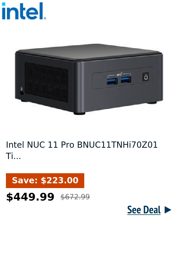 Intel NUC 11 Pro BNUC11TNHi70Z01 Ti...