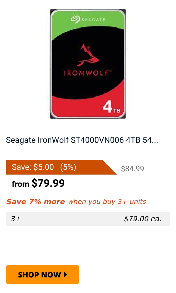 Seagate IronWolf ST4000VN006 4TB 54...