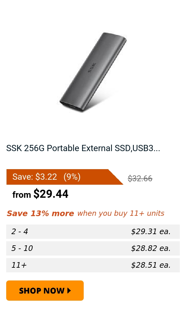 SSK 256G Portable External SSD,USB3...