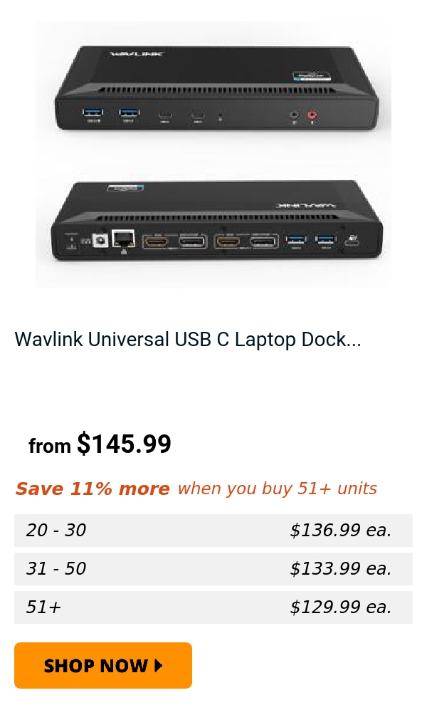 Wavlink Universal USB C Laptop Dock...