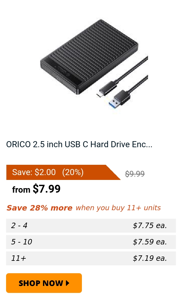 ORICO 2.5 inch USB C Hard Drive Enc...