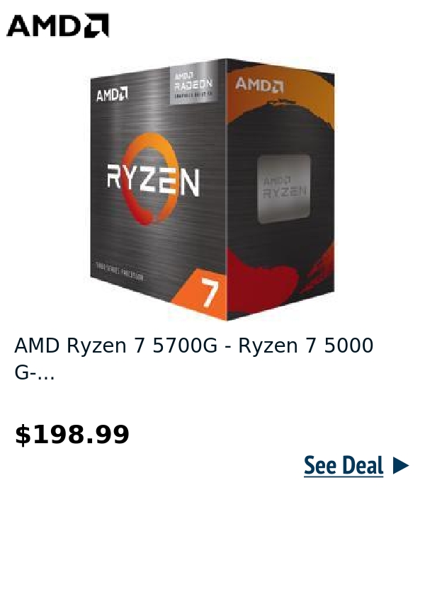 AMD Ryzen 7 5700G - Ryzen 7 5000 G-...