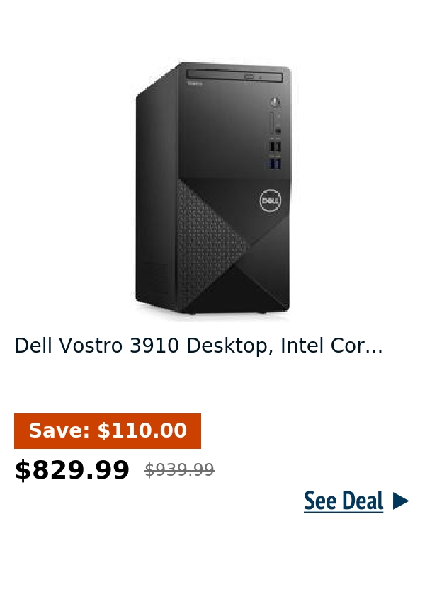 Dell Vostro 3910 Desktop, Intel Cor...