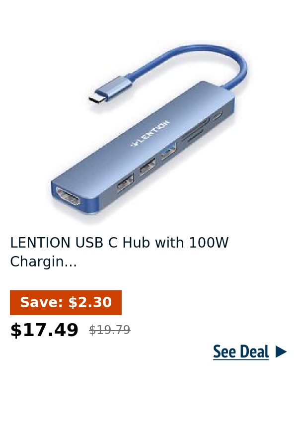 LENTION USB C Hub with 100W Chargin...