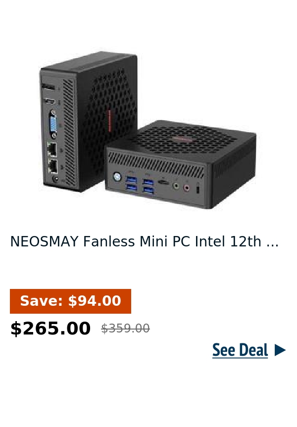 NEOSMAY Fanless Mini PC Intel 12th ...