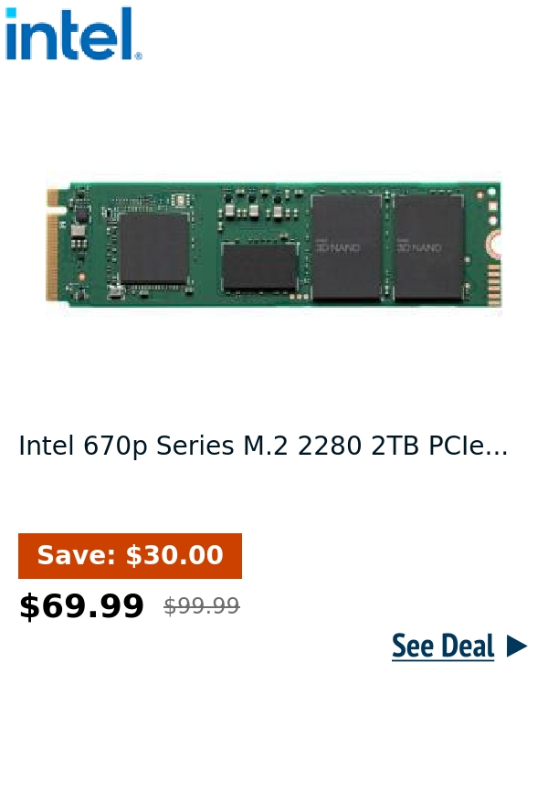 Intel 670p Series M.2 2280 2TB PCIe...