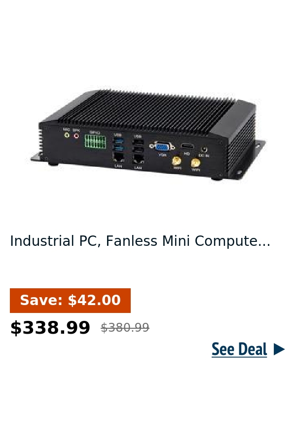 Industrial PC, Fanless Mini Compute...