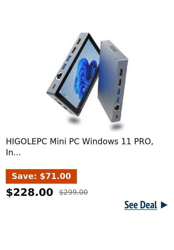 HIGOLEPC Mini PC Windows 11 PRO, In...