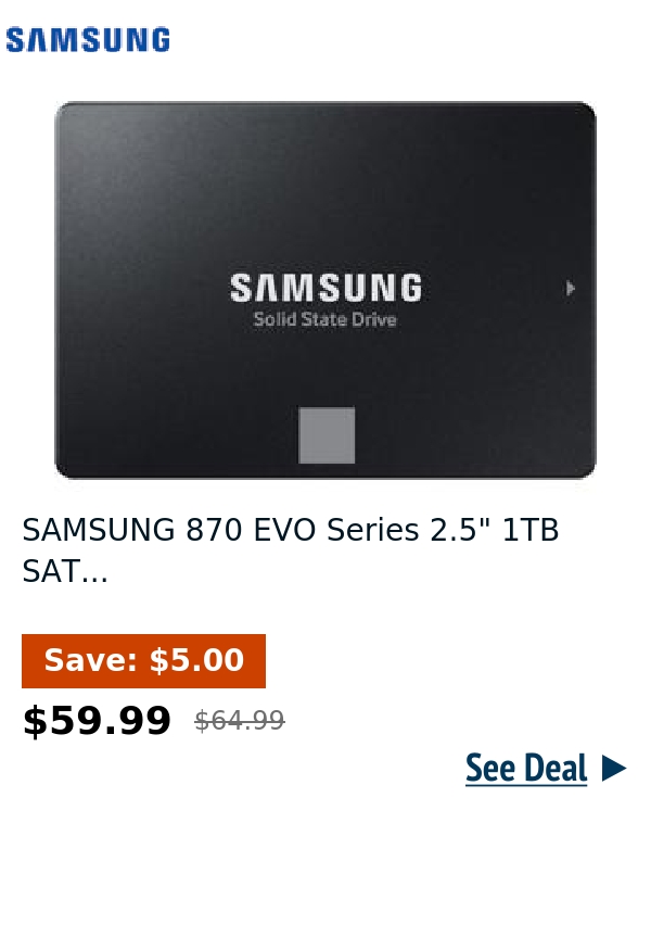 SAMSUNG 870 EVO Series 2.5