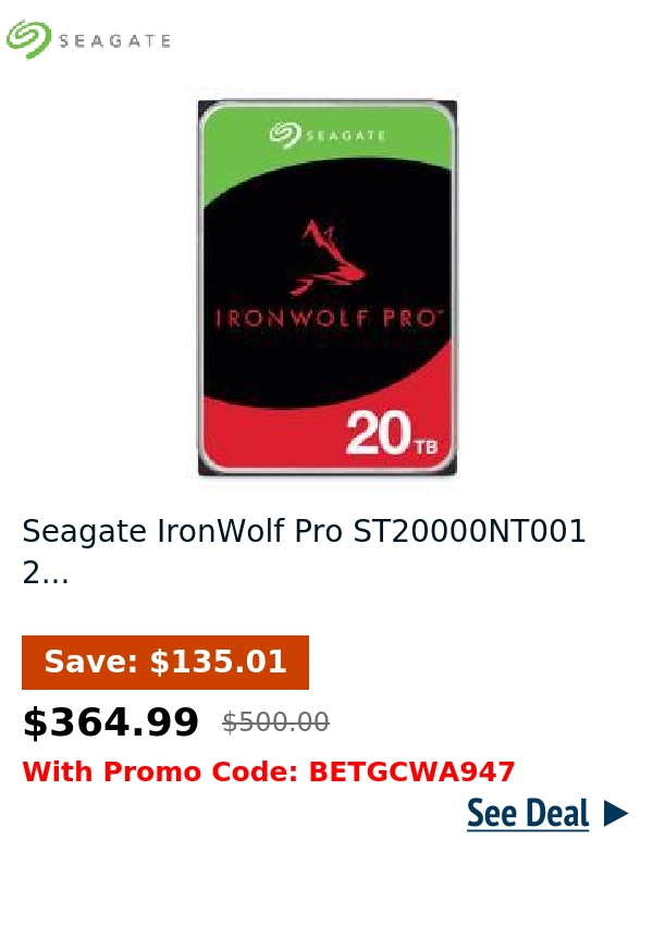 Seagate IronWolf Pro ST20000NT001 2...