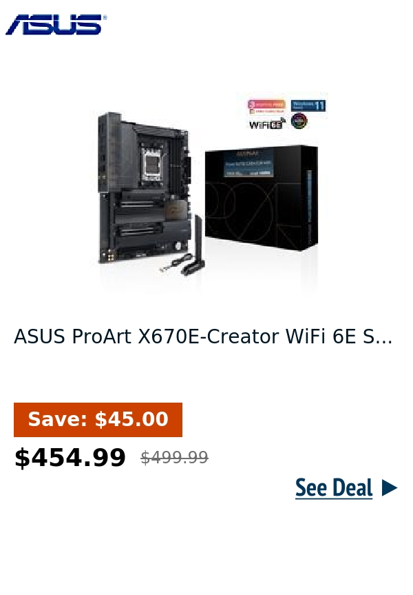 ASUS ProArt X670E-Creator WiFi 6E S...