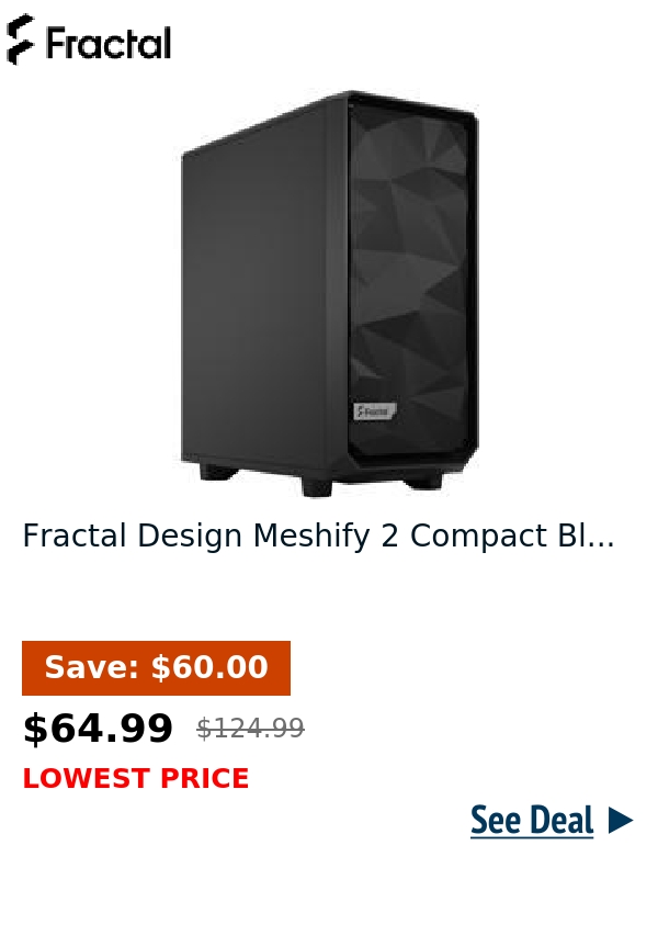 Fractal Design Meshify 2 Compact Bl...