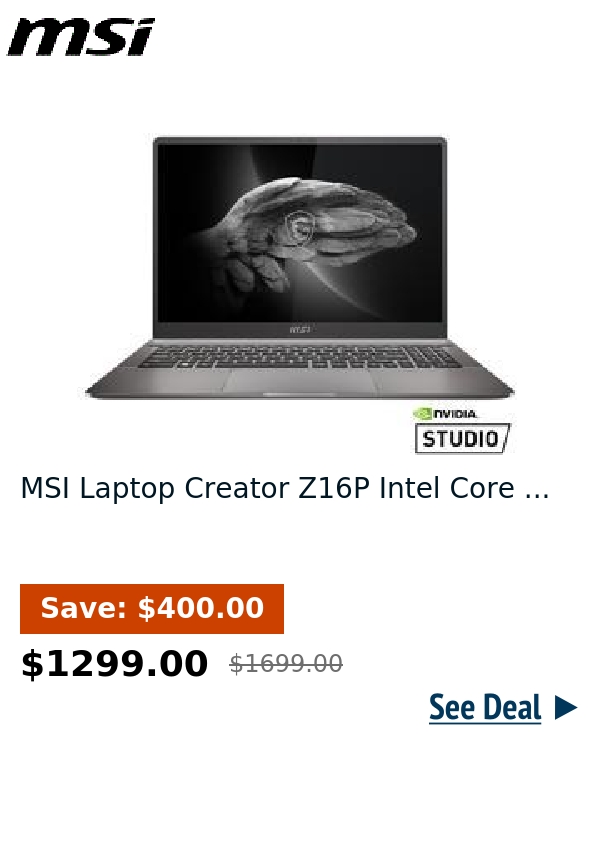 MSI Laptop Creator Z16P Intel Core ...