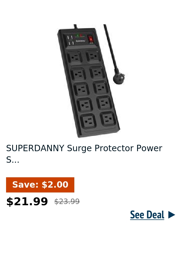 SUPERDANNY Surge Protector Power S...