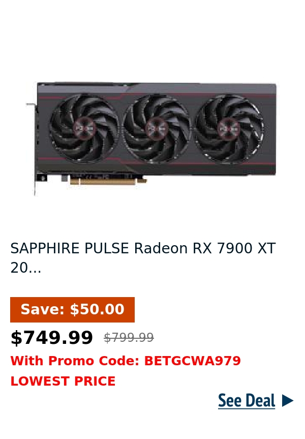 SAPPHIRE PULSE Radeon RX 7900 XT 20...