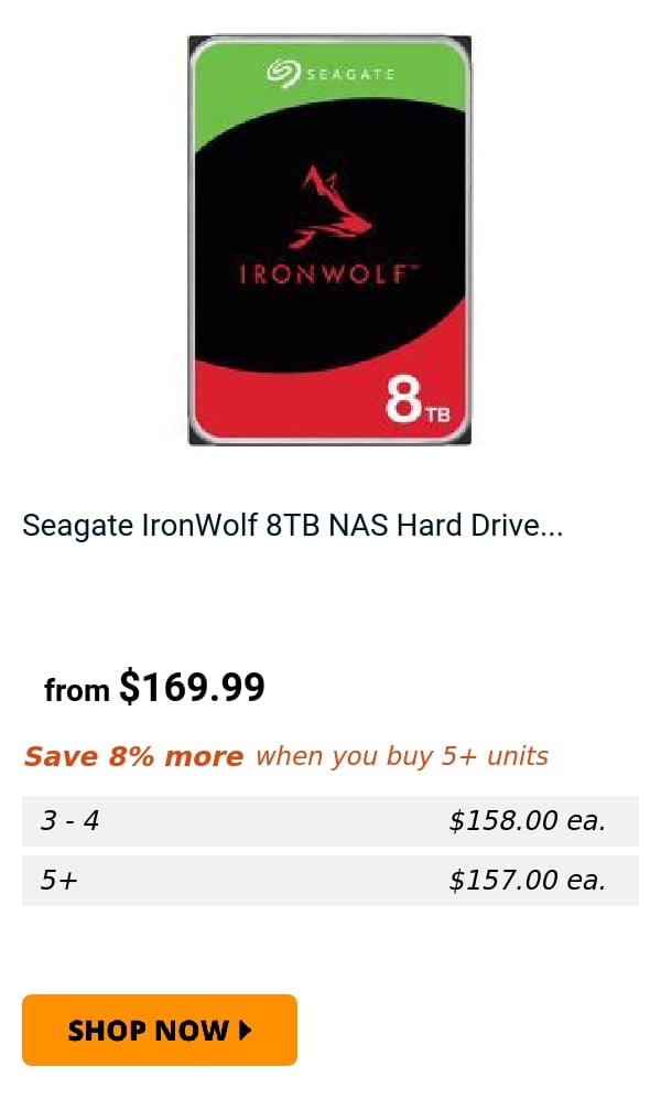 Seagate IronWolf 8TB NAS Hard Drive...