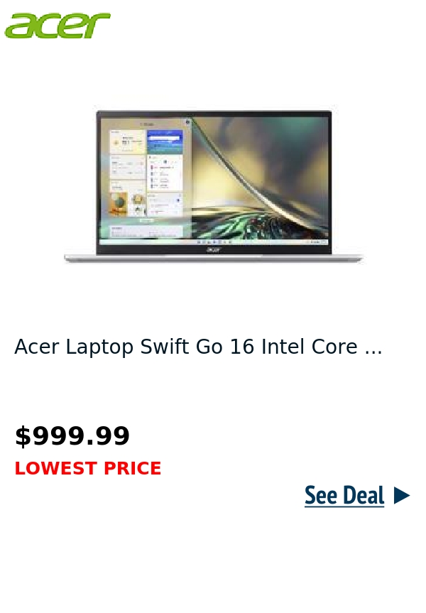 Acer Laptop Swift Go 16 Intel Core ...