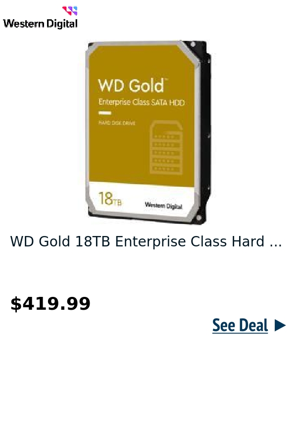 WD Gold 18TB Enterprise Class Hard ...