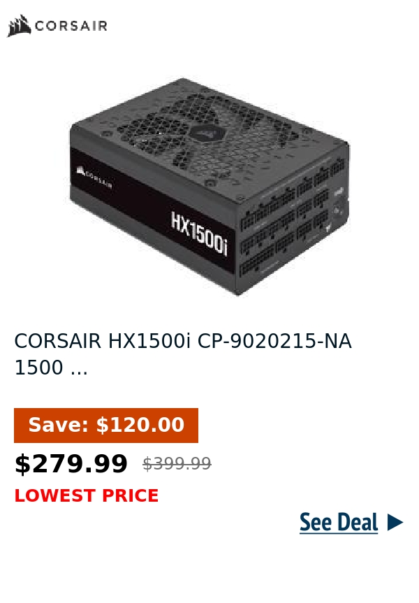 CORSAIR HX1500i CP-9020215-NA 1500 ...