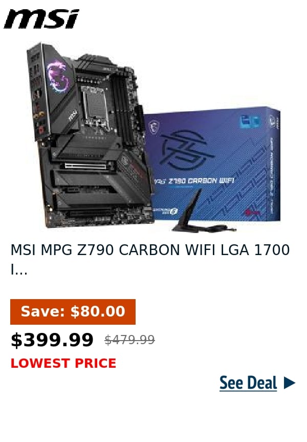 MSI MPG Z790 CARBON WIFI LGA 1700 I...